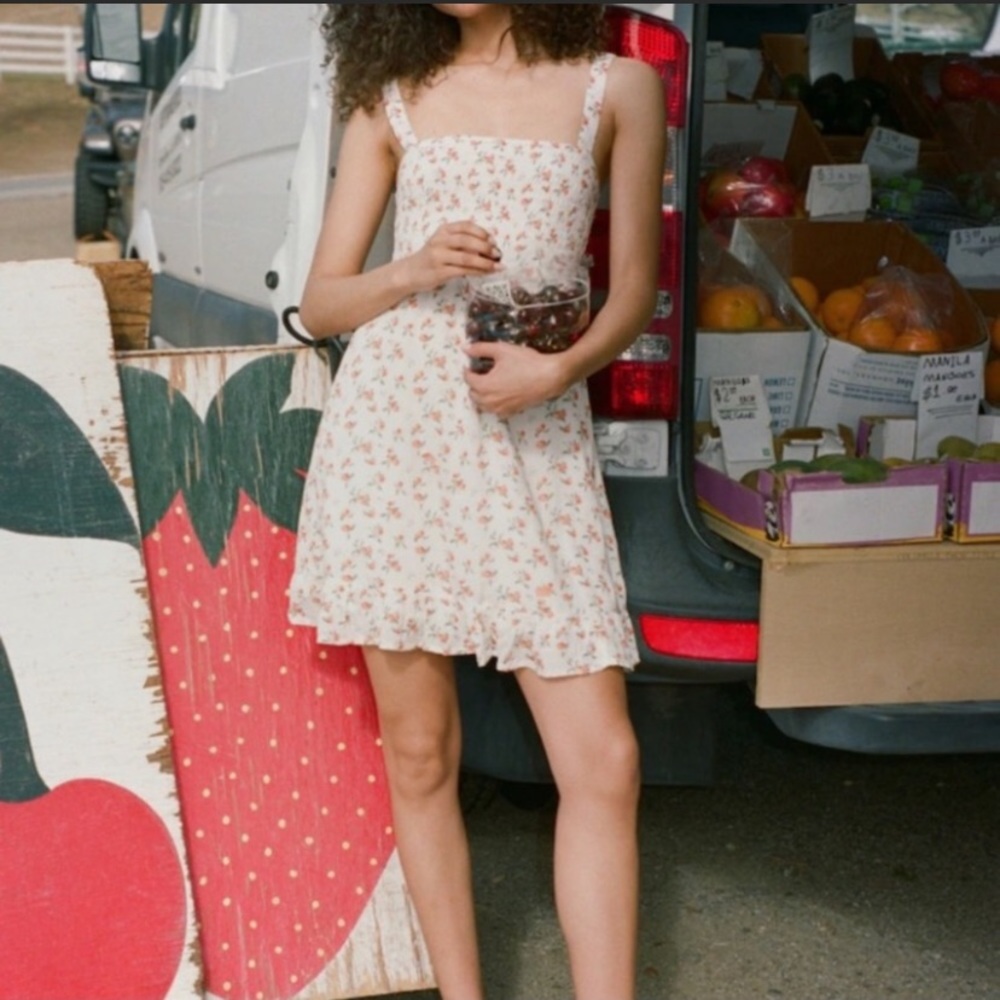 Abercrombie peaches square neck dress